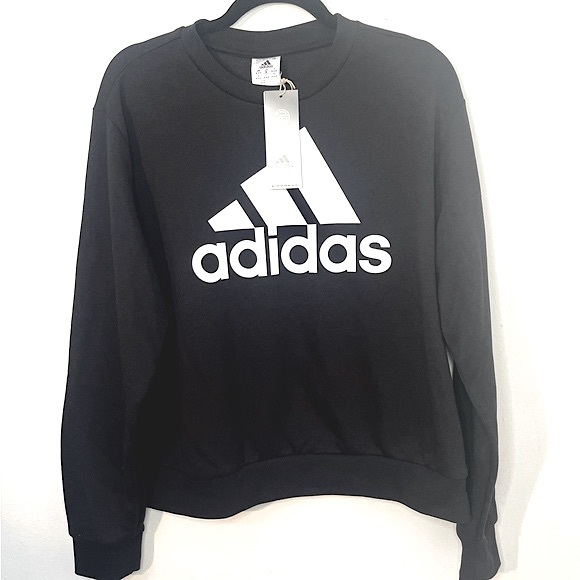 Adidas Crewneck Pullover Black & White Women’s size Medium - Picture 1 of 3